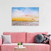 Tennessee Cotton Field Canvas Print Leinwanddruck (Insitu (Wohnzimmer))