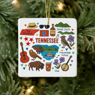 Tennessee Custom Family Trip Weihnachten bewahren Keramikornament
