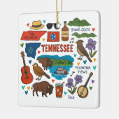Tennessee Custom Family Trip Weihnachten bewahren Keramikornament (Links)