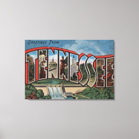 Tennessee (Dam)Große BuchstabenszenenTennessee Leinwanddruck (Vorderseite)