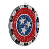 Tennessee Dartboard & Tennessee Flag / Spielbrett Dartscheibe (Vorderseite Links)