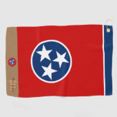 Tennessee Fahne & Tennessee mit Monogramm / Golf Golfhandtuch (Horizontal)