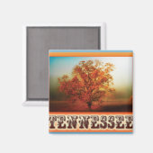Tennessee Fall Tree Szene Magnet (Vorderseite/Rückseite)