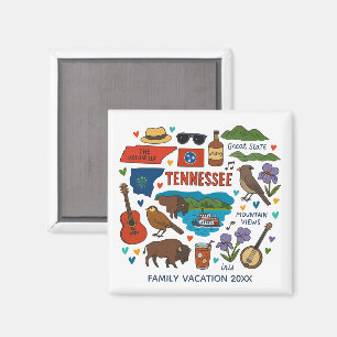 Tennessee-Familienreise-Andenken individuell Magnet