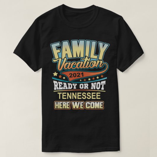 Tennessee Familienurlaub 2021 Beste Erinnerungen T-Shirt (Design vorne)