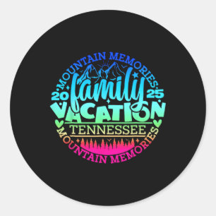 Tennessee Family Vacation Road Trip 2025 Berg Runder Aufkleber