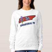 Tennessee Flag & Blume Lila Iris-Eigener Text Sweatshirt (Vorderseite)