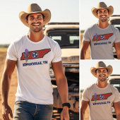 Tennessee Flag & Blume Lila Iris-Eigener Text T-Shirt