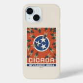 Tennessee Flag Cicada Invasion Case-Mate iPhone Hülle (Rückseite)