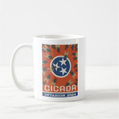 Tennessee Flag Cicada Invasion Kaffeetasse (Links)