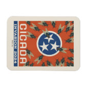 Tennessee Flag Cicada Invasion Magnet (Horizontal)