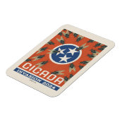 Tennessee Flag Cicada Invasion Magnet (Linke Seite)
