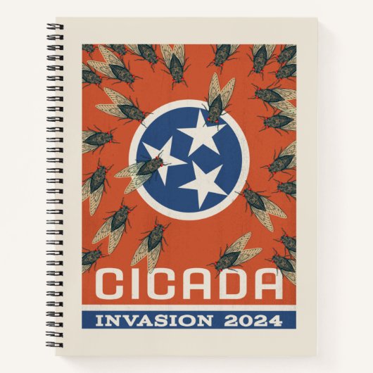 Tennessee Flag Cicada Invasion Notizblock (Vorderseite)
