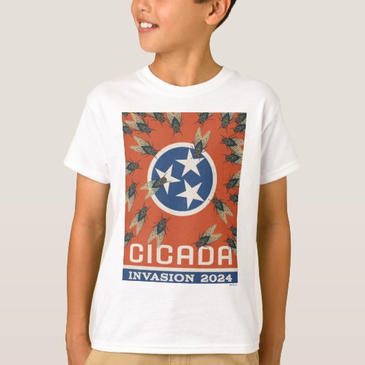 Tennessee Flag Cicada Invasion T-Shirt (Vorderseite)