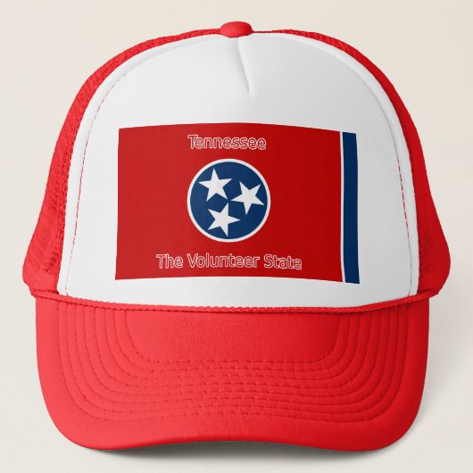 Tennessee Flag Hat Truckerkappe (Vorderseite)