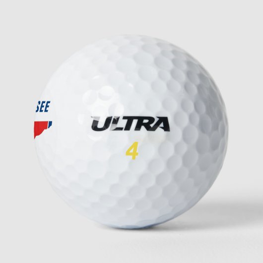 Tennessee Flag Karte Monogramm Golfball (Logo)