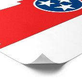 Tennessee-Flag-Karte Poster (Ecke)