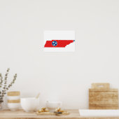 Tennessee-Flag-Karte Poster (Küche)