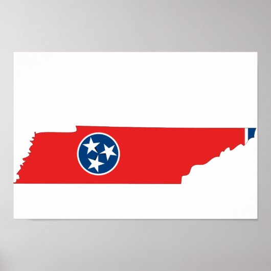 Tennessee-Flag-Karte Poster (Vorne)