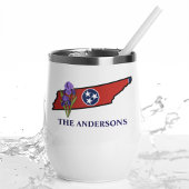 Tennessee-Flag mit Staat-Blume Iris benutzerdefini