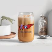 Tennessee-Flag mit Staat-Blume Iris benutzerdefini Dosenglas