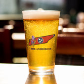 Tennessee-Flag mit Staat-Blume Iris benutzerdefini Glas