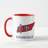 Tennessee-Flag mit Staat-Blume Iris benutzerdefini Tasse (Links)
