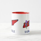 Tennessee-Flag mit Staat-Blume Iris benutzerdefini Tasse (Zentrum)