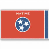 Tennessee Flag Native Aufkleber (Vorderseite)
