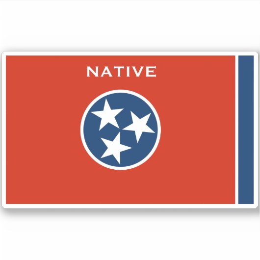 Tennessee Flag Native Aufkleber (Vorderseite)