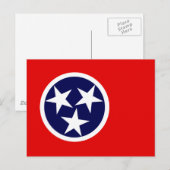 TENNESSEE FLAG POSTKARTE (Vorne/Hinten)