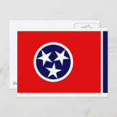 TENNESSEE FLAG POSTKARTE (Vorne/Hinten)
