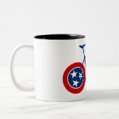 Tennessee Flag Radfahren Zweifarbige Tasse (Links)