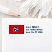Tennessee Flag Rücksendeadressen-Aufkleber (Insitu)