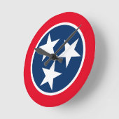 Tennessee Flag Runde Wanduhr (Winkel)