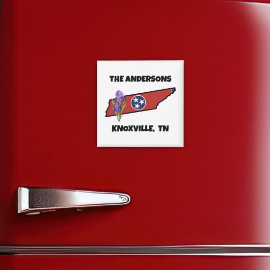 Tennessee Flag & Staat Blume Iris Benutzerdefinier Magnet