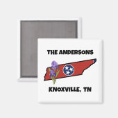 Tennessee Flag & Staat Blume Iris Benutzerdefinier Magnet (Vorderseite/Rückseite)