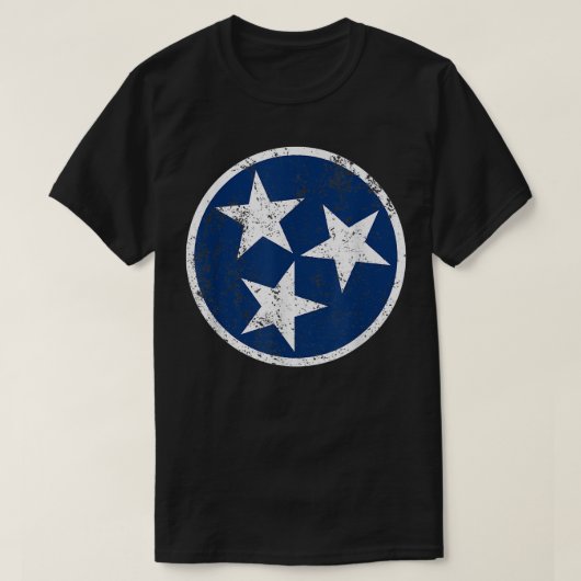 Tennessee Flag Star Logo Freiwilliger Staat Nashvi T-Shirt (Design vorne)