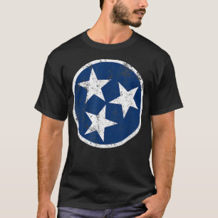 Tennessee Flag Star Logo Freiwilliger Staat Nashvi T-Shirt