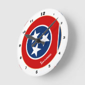 Tennessee Flag & Tennessee mode /design USA Runde Wanduhr (Winkel)