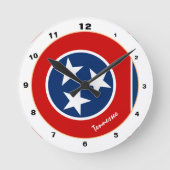 Tennessee Flag & Tennessee mode /design USA Runde Wanduhr (Vorderseite)