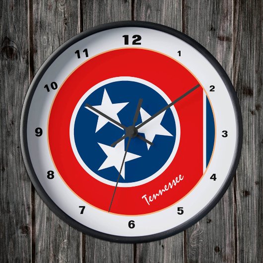 Tennessee Flag & Tennessee mode /design USA Runde Wanduhr