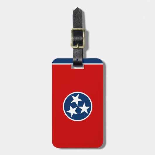 Tennessee-Flagge Gepäckanhänger (Vorderseite vertikal)