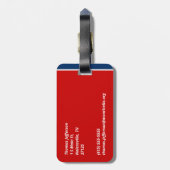 Tennessee-Flagge Gepäckanhänger (Rückseite vertikal)