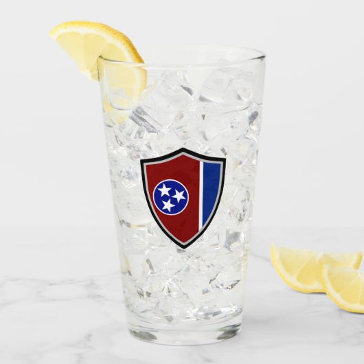 Tennessee-Flagge Glas (Vorderseite Ice)