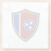 Tennessee-Flagge Glasuntersetzer (Rückseite)