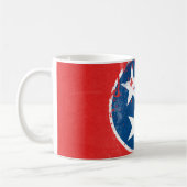 Tennessee-Flagge im Distressed-Look Kaffeetasse (Links)