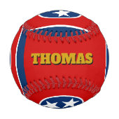 Tennessee-Flagge, Monogramm/Baseball-Bälle Baseball (Vorderseite)