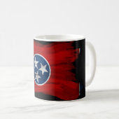 Tennessee-Flagge Pinselstrich, Tennessee-Flagge Kaffeetasse (VorderseiteRechts)