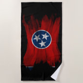 Tennessee-Flagge Pinselstrich, Tennessee-Flagge Strandtuch (Vorderseite)